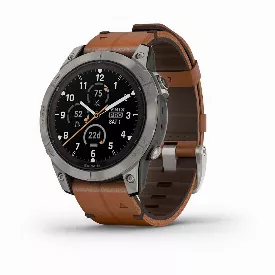 Умные часы Garmin Fenix 7 Pro Sapphire Solar Edition, с коричневым кожаным, коричневый